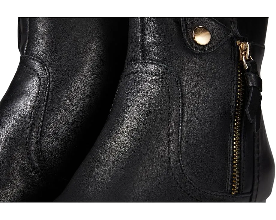 Ботильоны Nazca на удобном каблуке с кнопкой и молнией из кожи