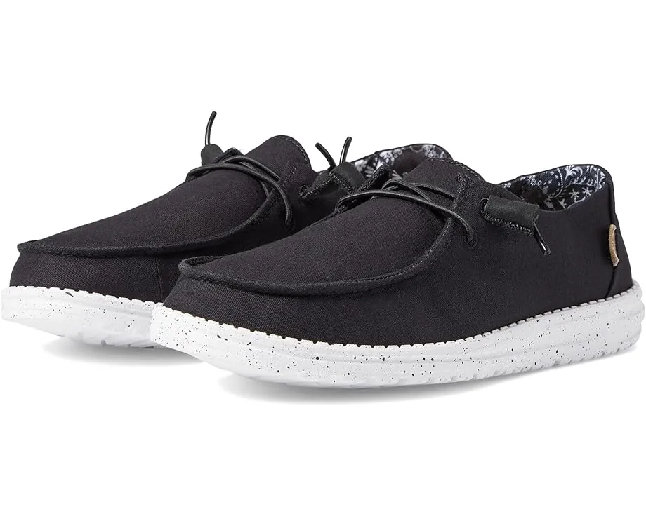 Повседневные слипоны Hey Dude Wendy Basic Wide с эластичной панелью и легкой подошвой