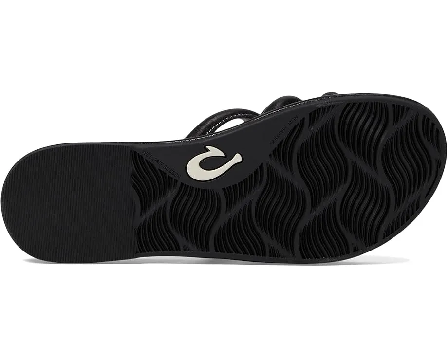 Сандалии OluKai Tiare Slide с кожаной стелькой и шнуровкой