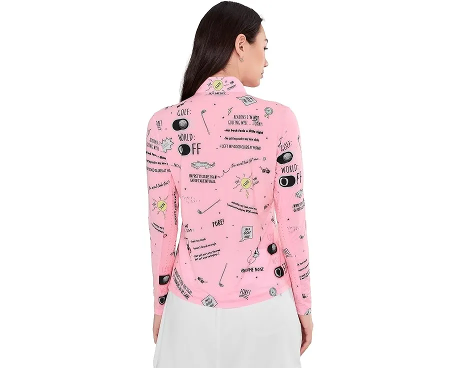 Лонгслив Jamie Sadock Sunsense с принтом Golfstar и застежкой на четверть