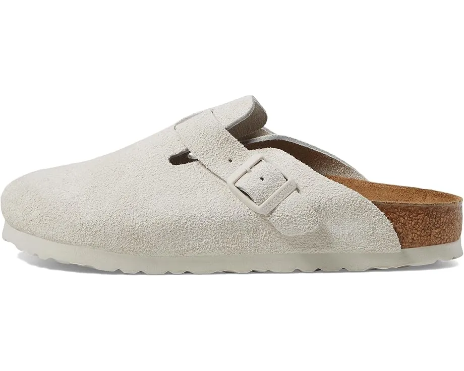 Биркенштоки Boston Soft Footbed из замши с анатомической пробковой стелькой
