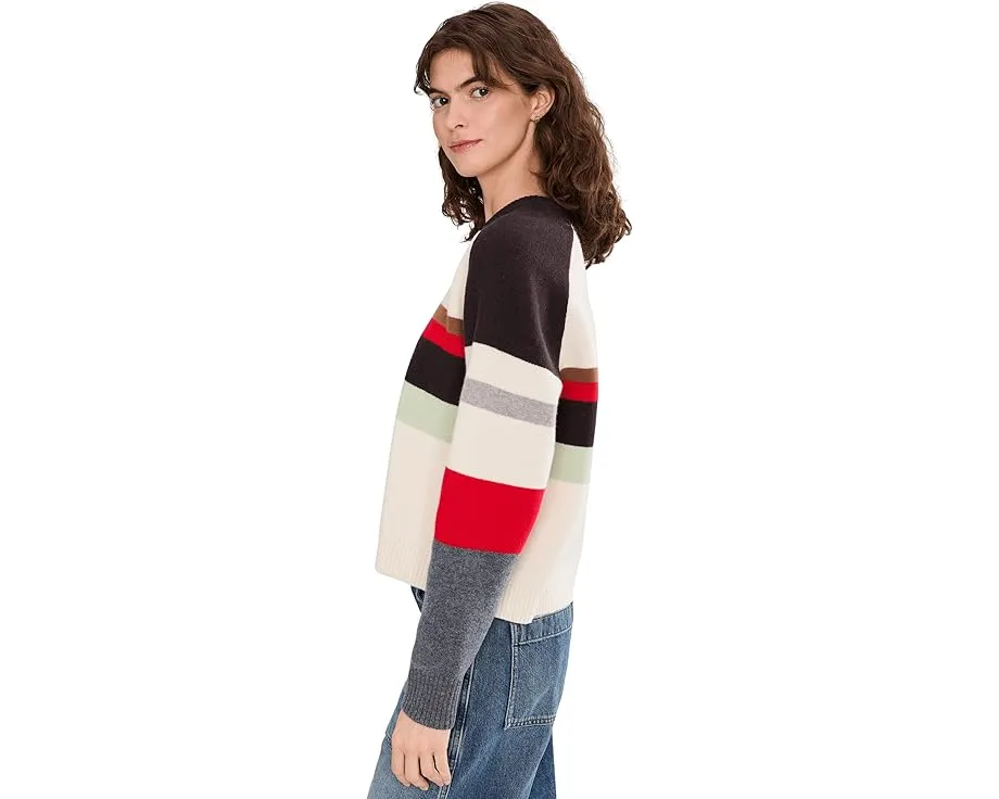 Свитер Madewell Stripe Aspen с регланными рукавами и полосатым узором