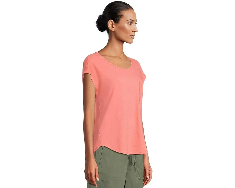 Футболка L.L.Bean Cotton Linen с круглым вырезом и нагрудным карманом