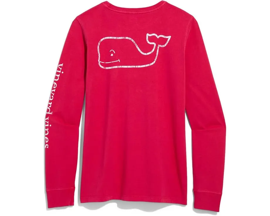 Футболка Garment-Dyed Vintage Whale Long-Sleeve Pocket Tee Vineyard Vines с длинным рукавом