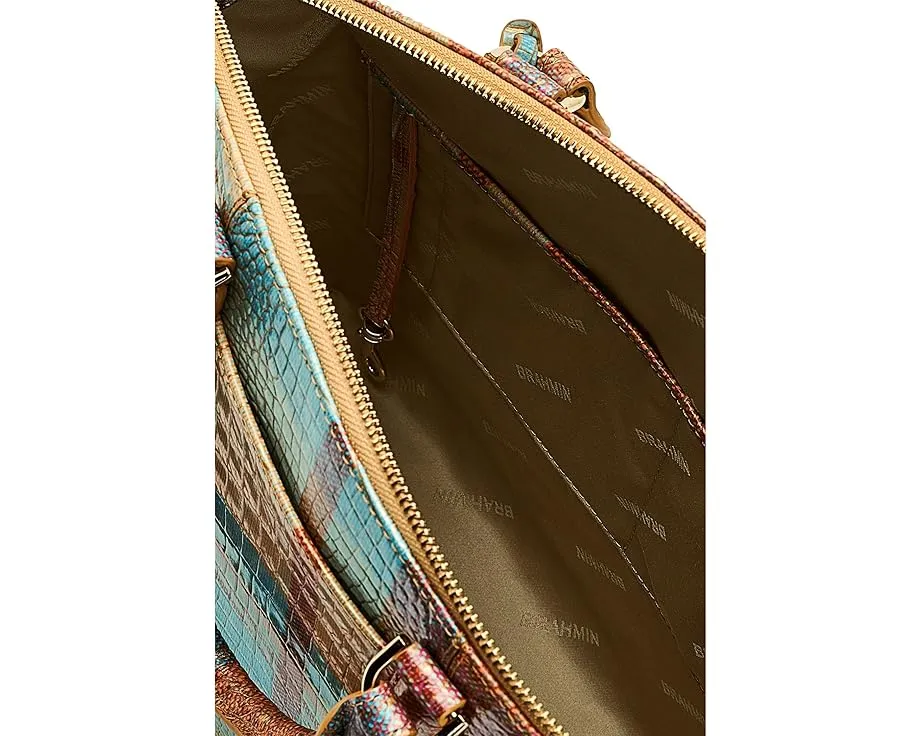 Большая сумка Brahmin Large Duxbury Satchel из текстурированной кожи со съемным ремнем