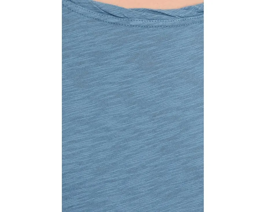3/4 Sleeve Twisted Crew Neck Dress