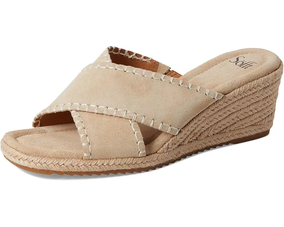 Сандалии Indie от Sofft с X-образным ремешком и плетеным клином