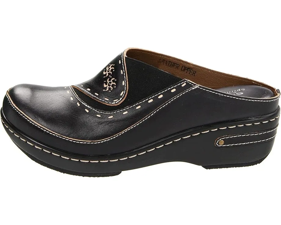 Клоги L'Artiste by Spring Step Chino с ручной росписью и цветочным узором