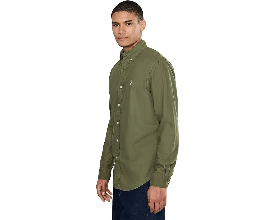 Классическая рубашка Classic Fit Long Sleeve Oxford Polo Ralph Lauren с длинным рукавом