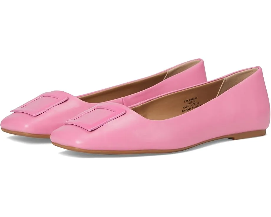 Балетки Zimia с квадратным носком и фурнитурой из искусственной кожи