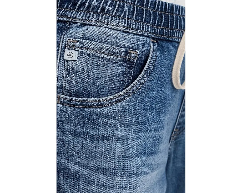 Джинсы AG Adria с низкой посадкой и широкими штанинами на резинке