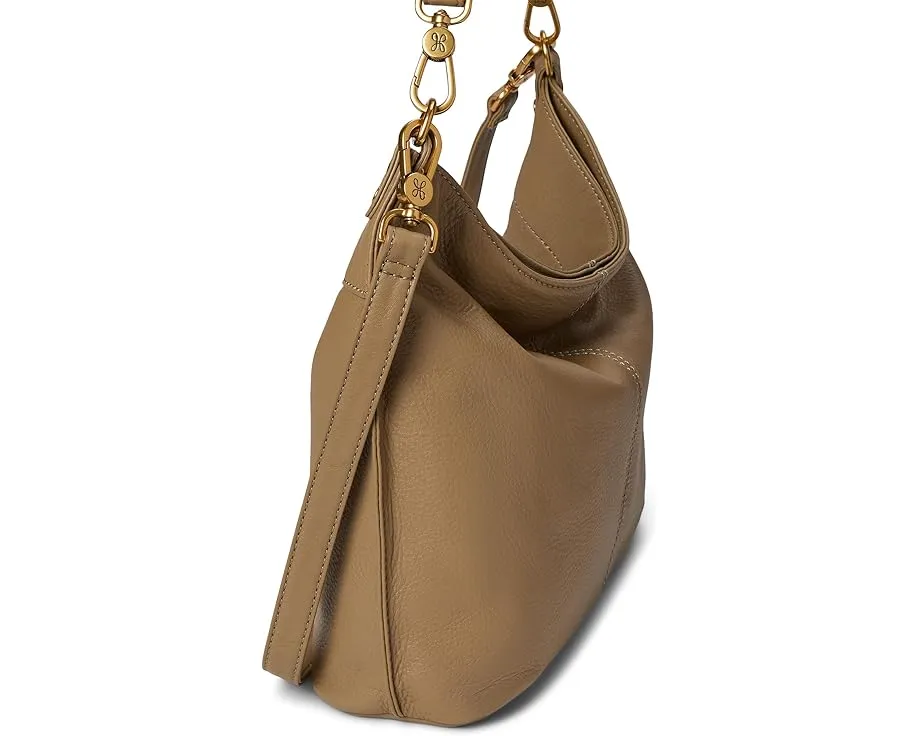 Сумка через плечо Pier из полированной кожи с регулируемым ремнем HOBO