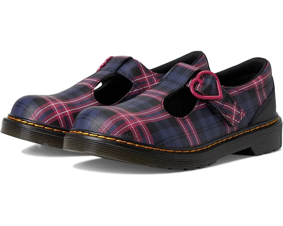 Туфли T-bar Dr. Martens Polley II Y для детей с перфорацией