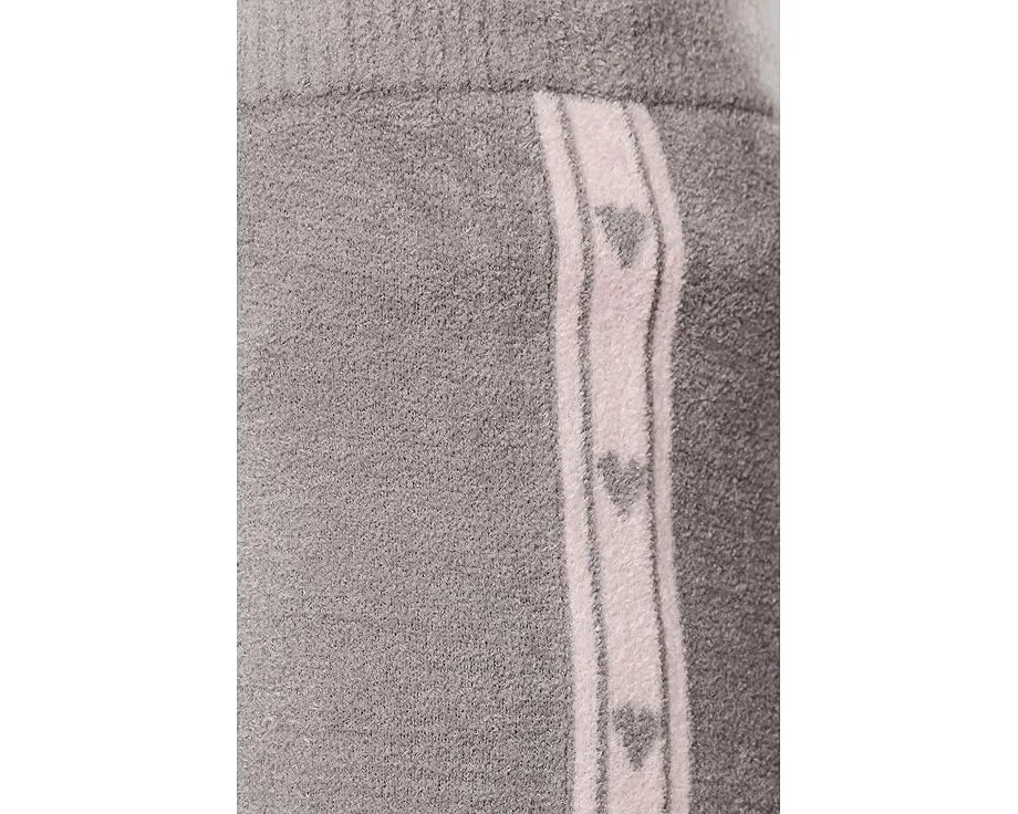 Джоггеры Barefoot Dreams CozyChic Ultra Lite Heart Stripe с контрастной полосой и сердцем