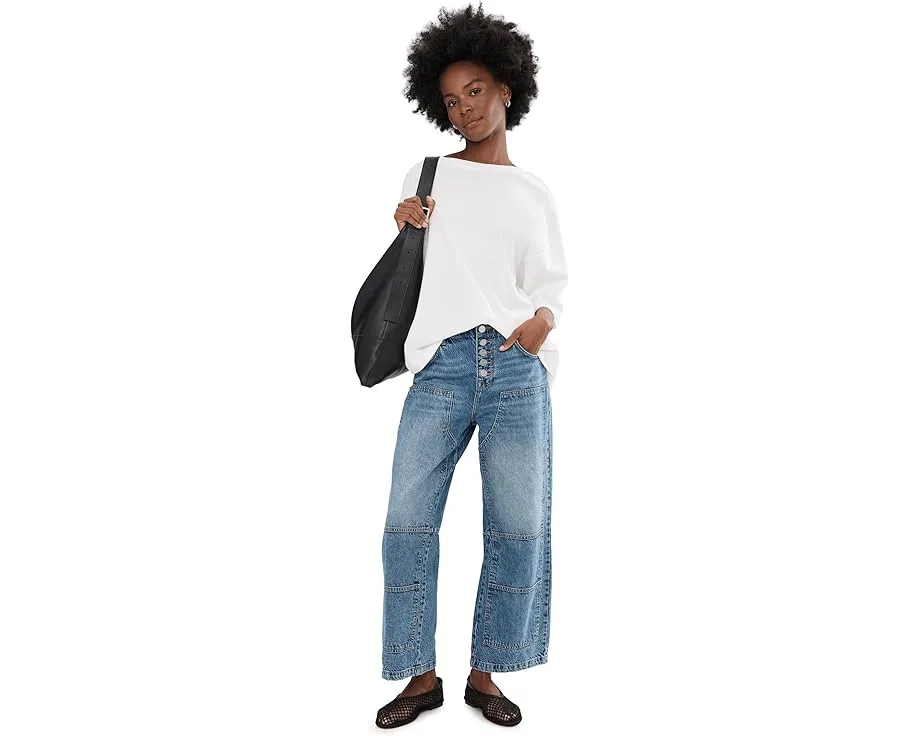 Джинсы AllSaints Tay Carpenter широкого кроя из органического хлопка