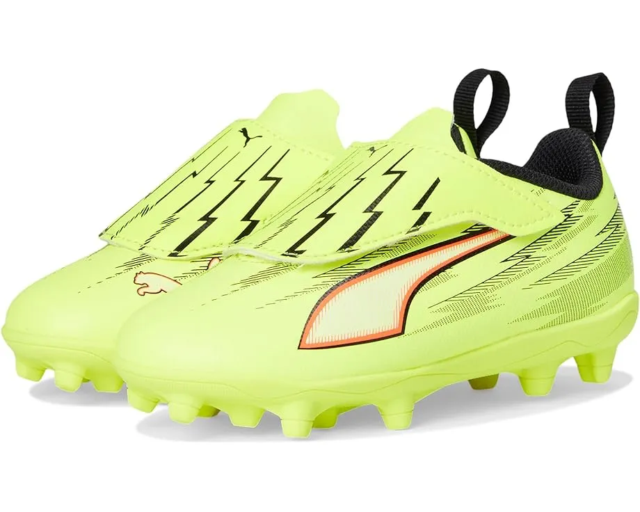 Детские футбольные бутсы PUMA Ultra 6 Play с застежкой на липучке для твердого и искусственного покрытия из переработанных материалов