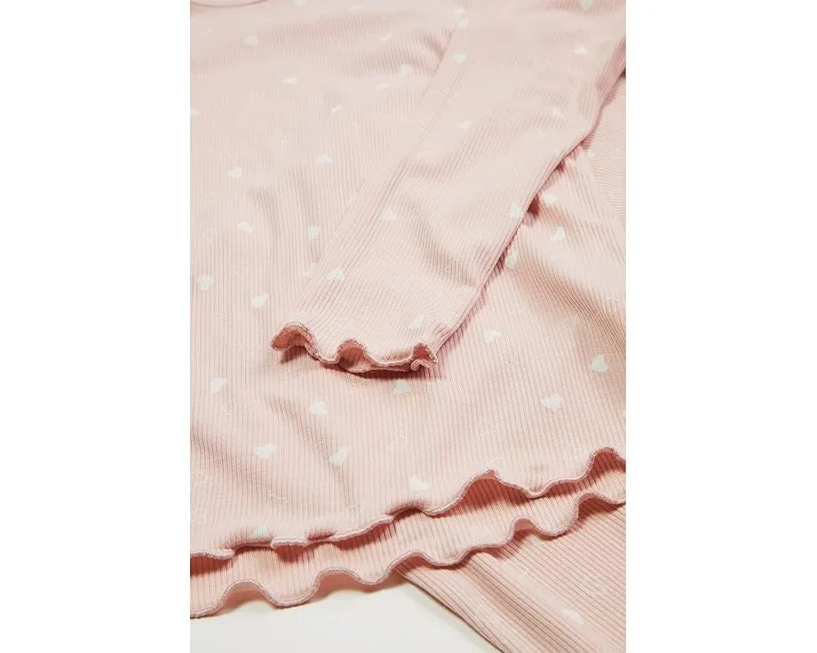 Barefoot Dreams Kids комплект Soft Ribbed с принтом мини-сердец