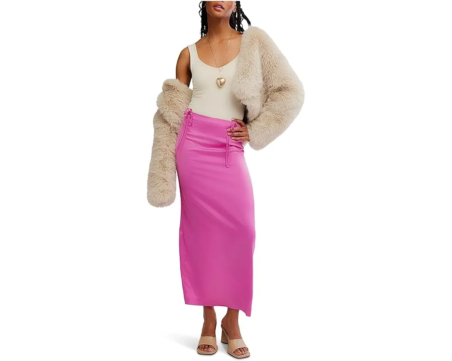 Юбка-колонна Free People Rosetto Column Skirt с высокой посадкой и разрезом