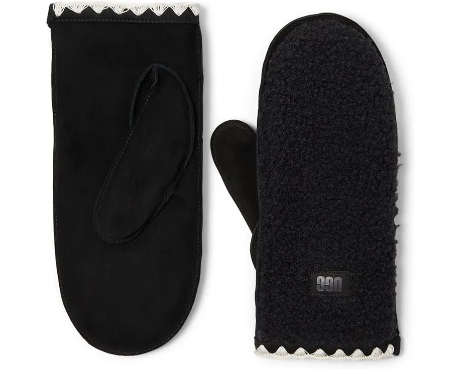 Варежки Uggfluff Scalloped Mitten с фасонным краем и логотипом UGG