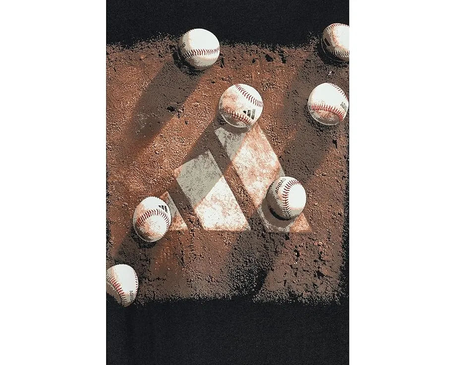 Футболка adidas Kids 3bar Baseball Plate с ярким бейсбольным принтом