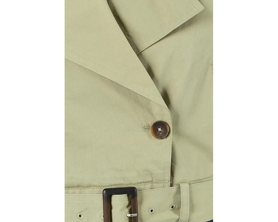 Cropped Trenchcoat in Green