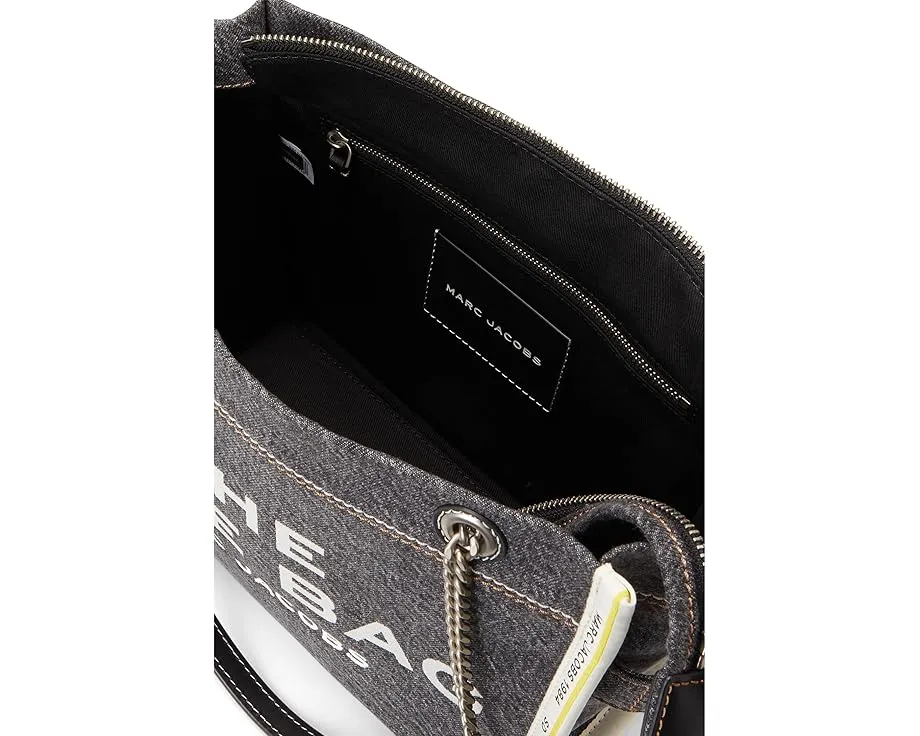 Средняя сумка-тоут Marc Jacobs The Denim Chain из хлопка с двумя отделениями