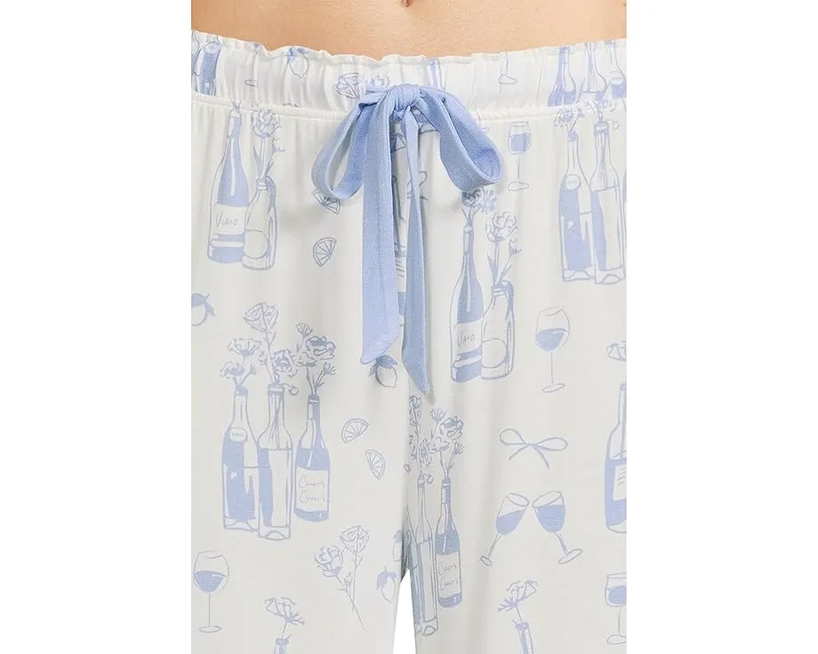 Пижамный комплект P.J. Salvage с длинными рукавами и контрастной отделкой