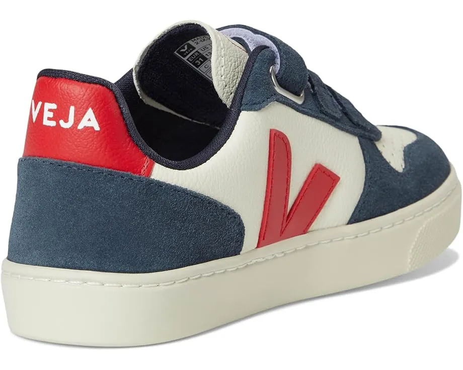 Детские кроссовки VEJA Small V-10 Chromefree из кожи с липучкой