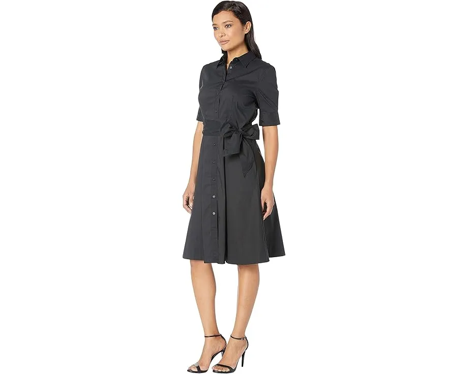 Хлопковое платье-рубашка приталенного силуэта от Lauren Ralph Lauren