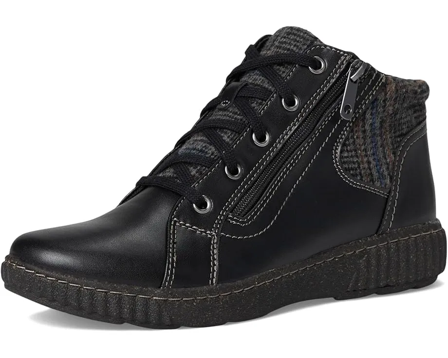 Ботинки Caroline Spice из кожи и текстиля на шнуровке и молнии