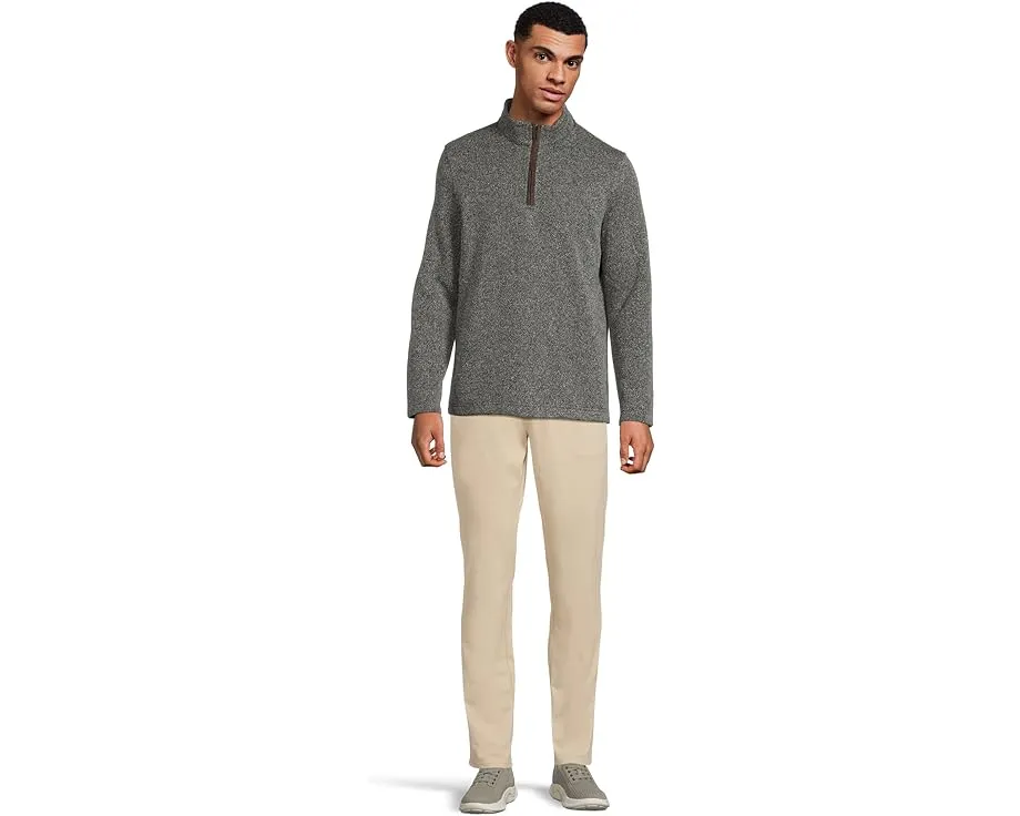 Johnston & Murphy толстовка Marled Quarter-zip с воротником из искусственной замши