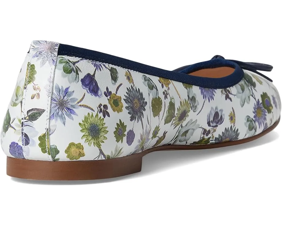 Слипоны French Sole Naomi из кожи с цветочным принтом и легкой стелькой EVA