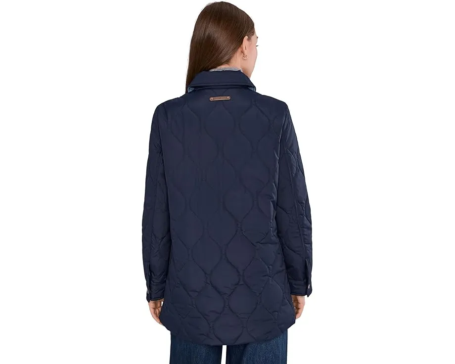 Куртка Lauren Ralph Lauren Onion Quilt Chambray Collar с водоотталкивающим покрытием