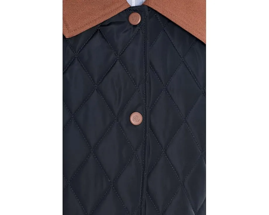 Куртка Lauren Ralph Lauren Single Breasted Quilt Twill Collar с водоотталкивающим покрытием