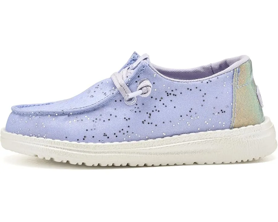 Детские лоферы Hey Dude Kids Wendy Print с округлым носком и технологией Flex & Fold