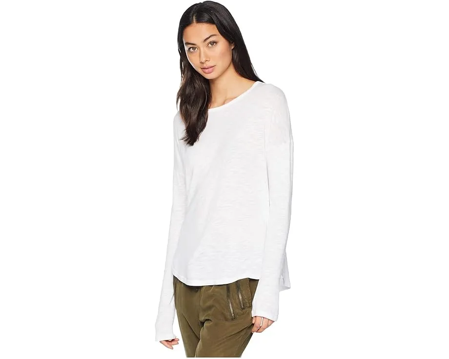 Длинная футболка Splendid Zander из хлопка и модала с круглым вырезом