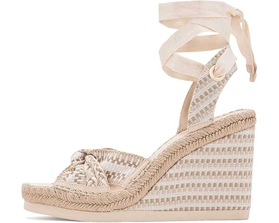 Босоножки-танкетки Bealie с плетеным верхом и шнуровкой Vince Camuto