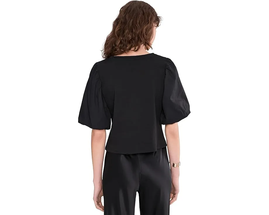 Вязаный топ Vince Camuto с круглым вырезом и рукавами-буфами