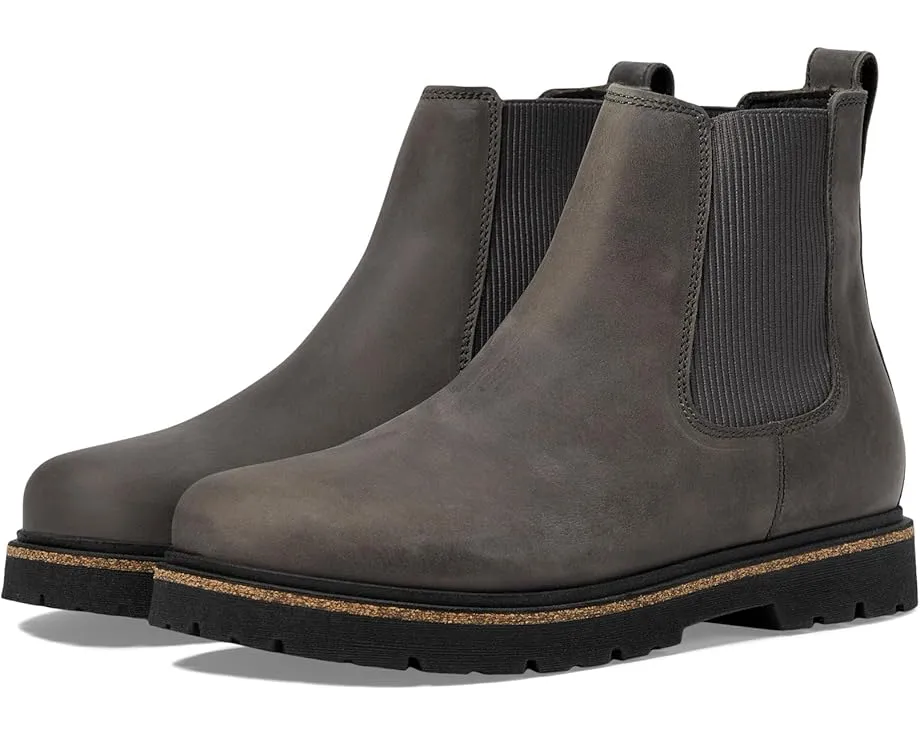 Ботинки Birkenstock Highwood Slip-On Deep Blue из замши с пробковой стелькой
