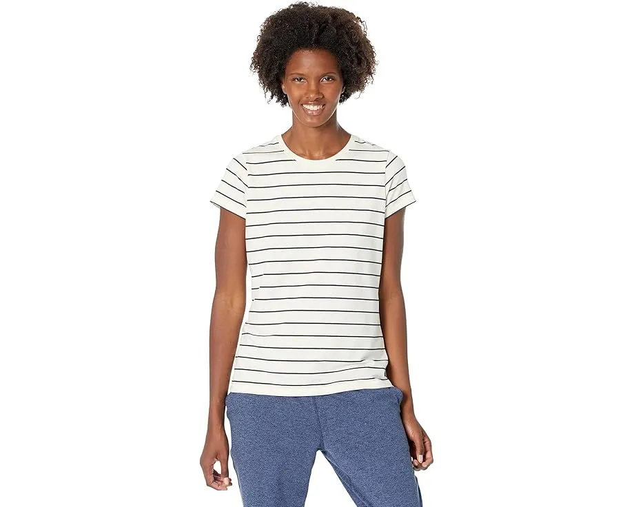 Футболка L.L.Bean Soft Stretch Supima с круглым вырезом и полосками