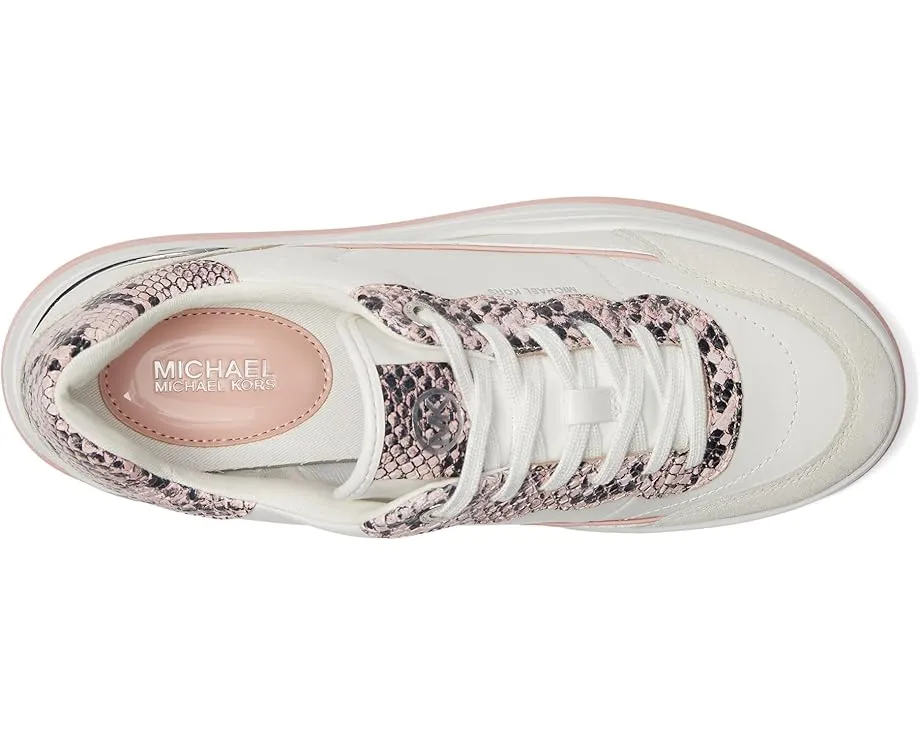 Кроссовки MICHAEL Michael Kors Hayes Lace Up на платформе с металлическим ПВХ верхом