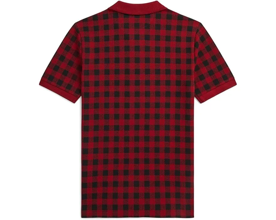 Клетчатая поло Polo Ralph Lauren Kids из хлопковой сетки для детей постарше