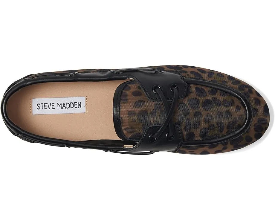Мокасины Steve Madden Sag из кожи с круглым носком и шнуровкой