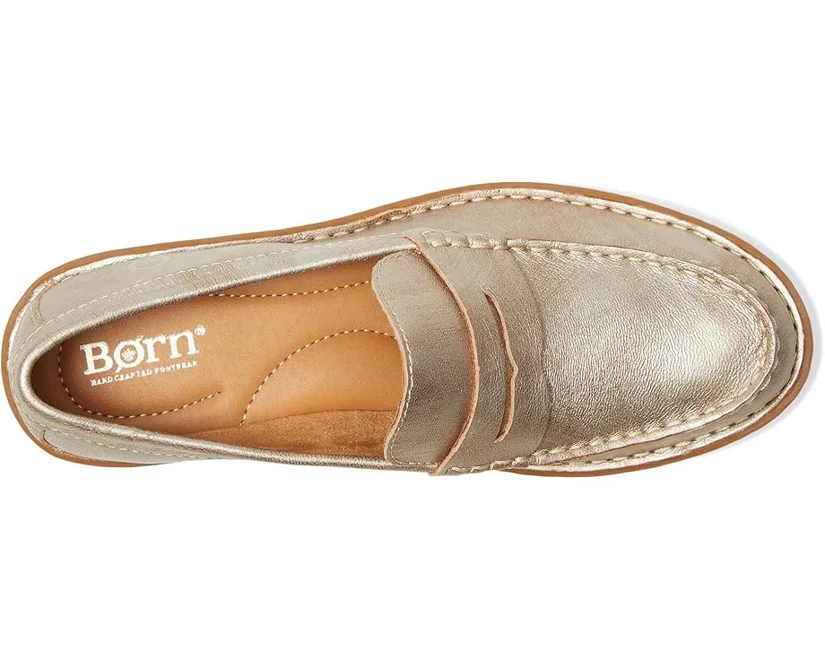 Мокасины Born Carrera из мягкой замши с классическим дизайном пенни лофера