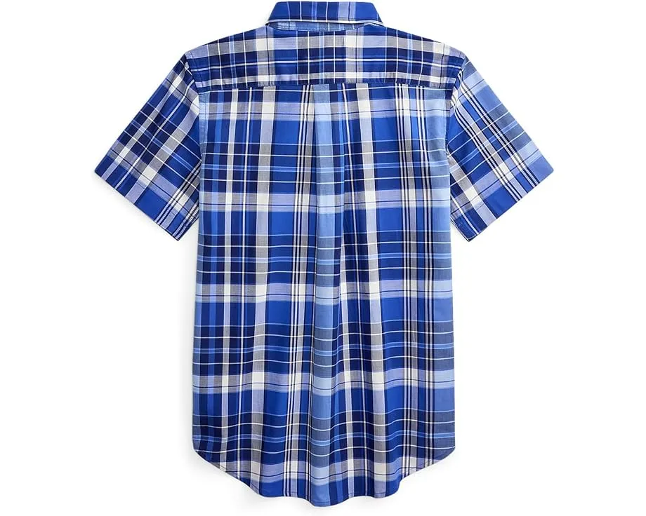 Polo Ralph Lauren рубашка с коротким рукавом из хлопкового поплина в клетку для детей