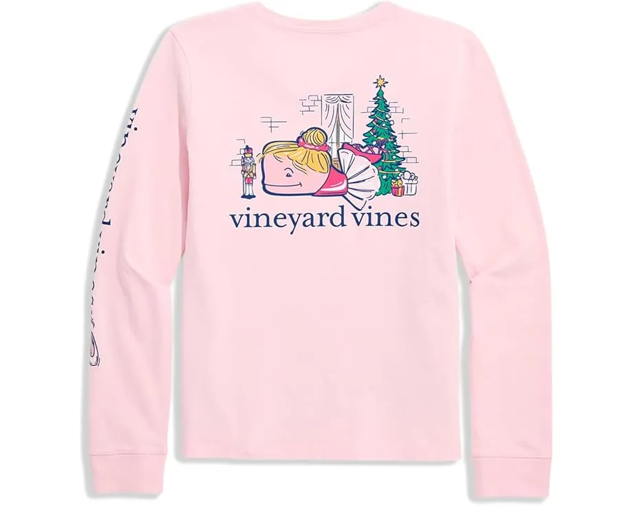 Vineyard Vines Kids футболка с длинным рукавом Nutcracker Ballerina из мягкого хлопка