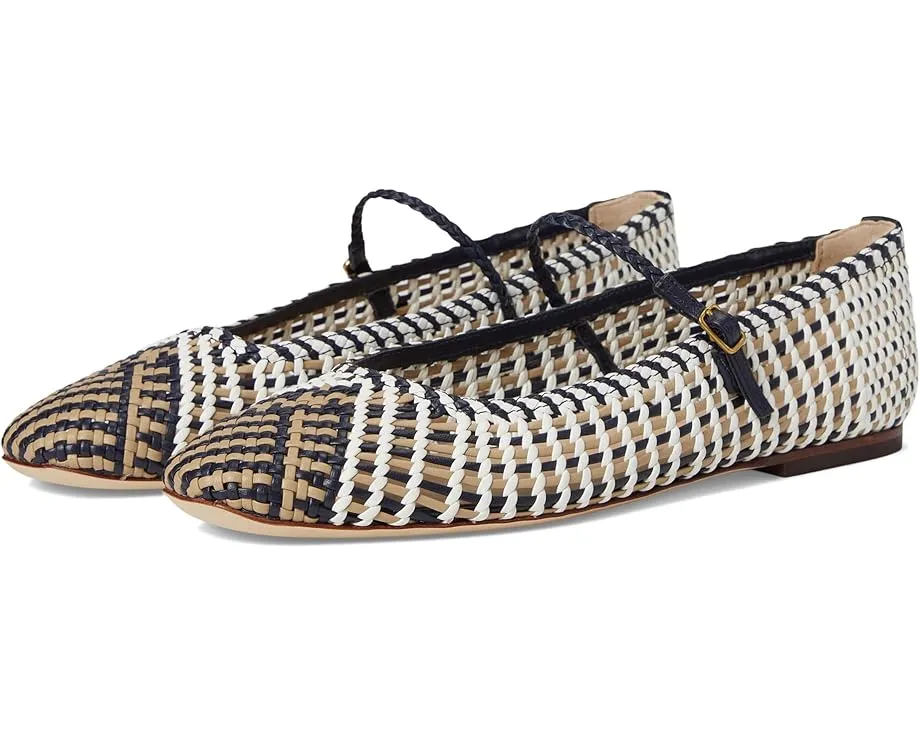 Балетки Ellie Woven с плетением из кожи от Veronica Beard