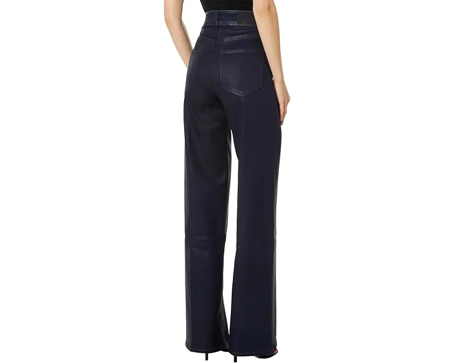 Джинсы Paige Sasha с прямым кроем и глянцевым покрытием индиго