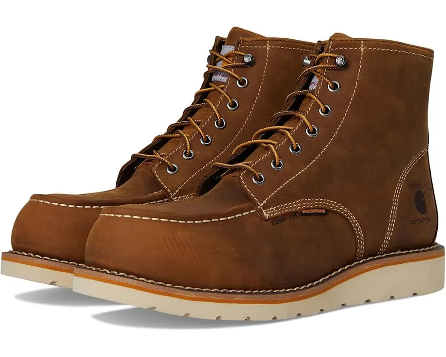 Carhartt водонепроницаемые рабочие ботинки 6 дюймов (15 см) с композитным мыском и клиновидной подошвой