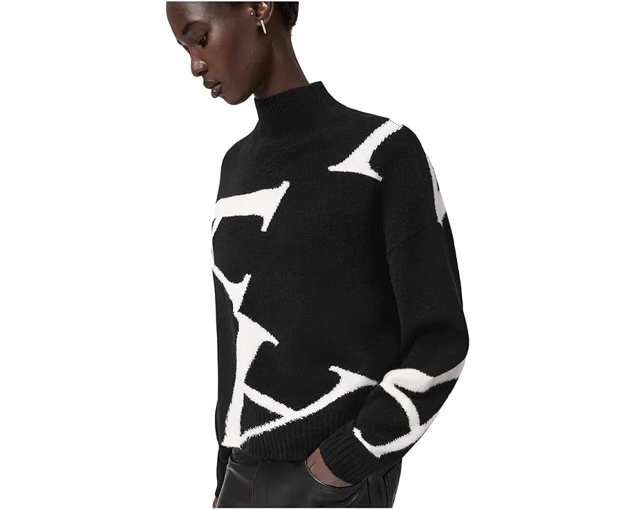 Свитер AllSaints A Star Jumper с воротником-стойкой из смеси шерсти